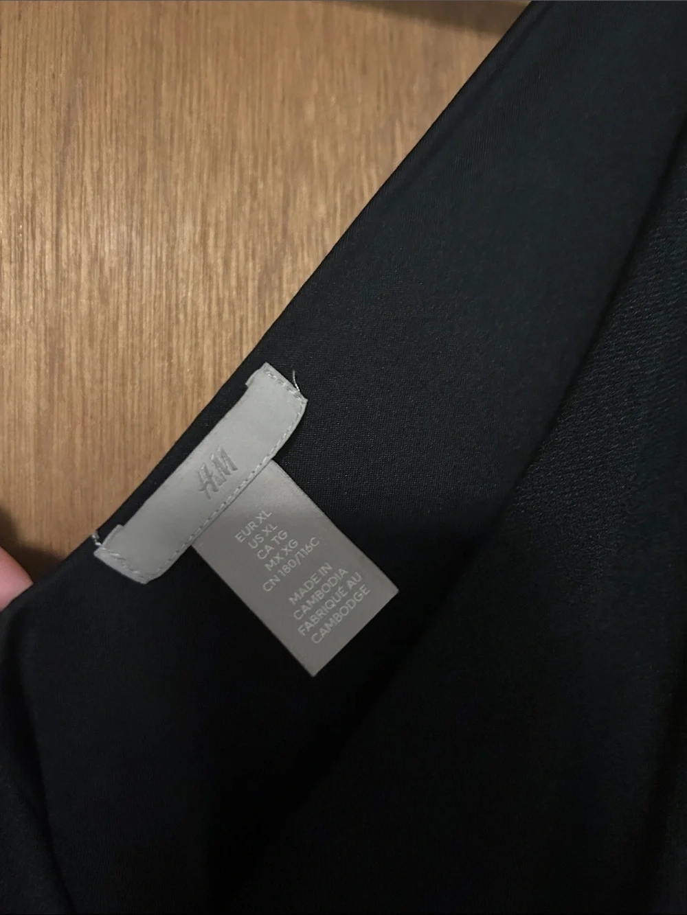 H&M Black Sleeveless Midi Dress with Side Knot